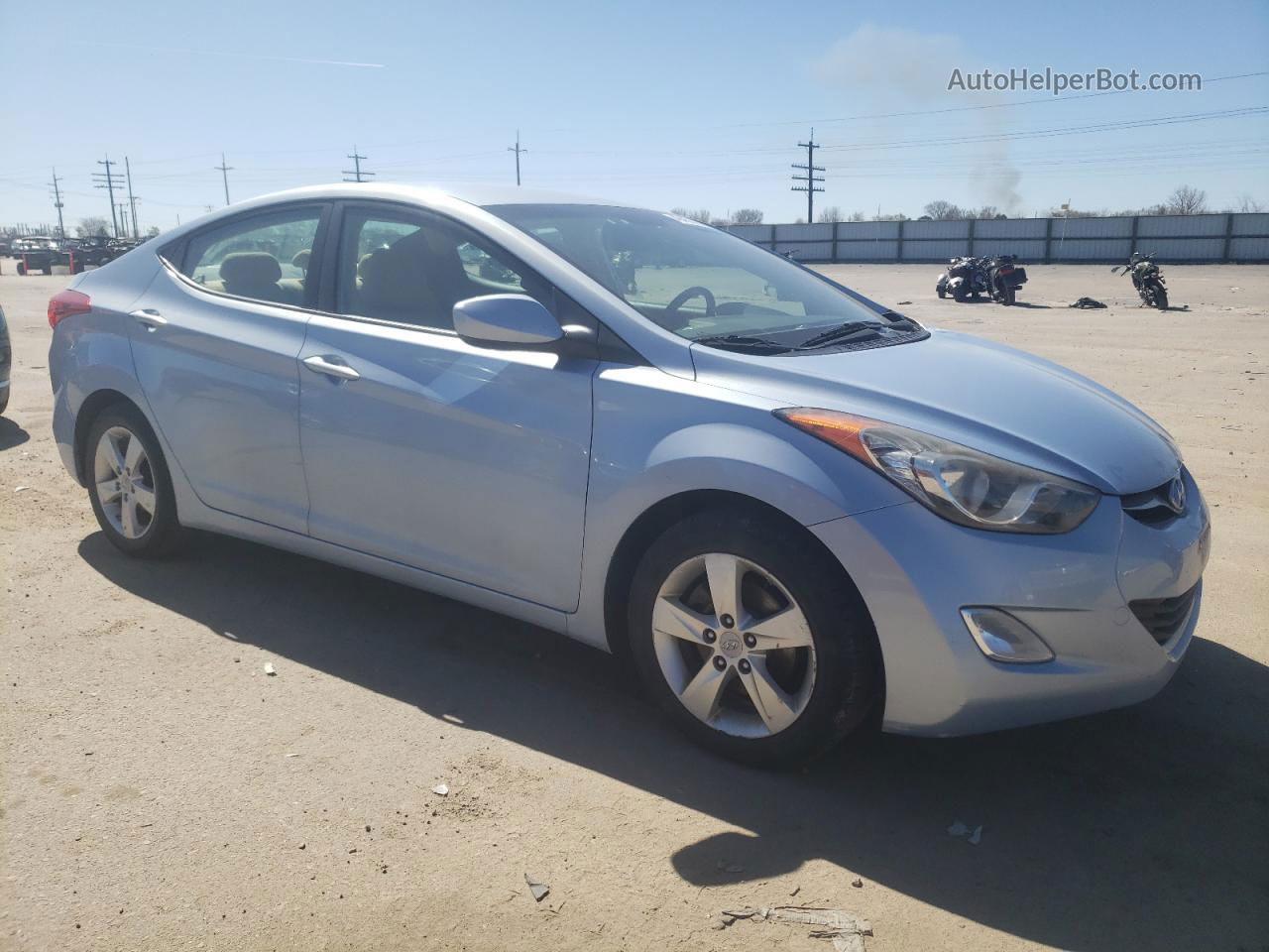 2012 Hyundai Elantra Gls Синий vin: KMHDH4AE4CU291445