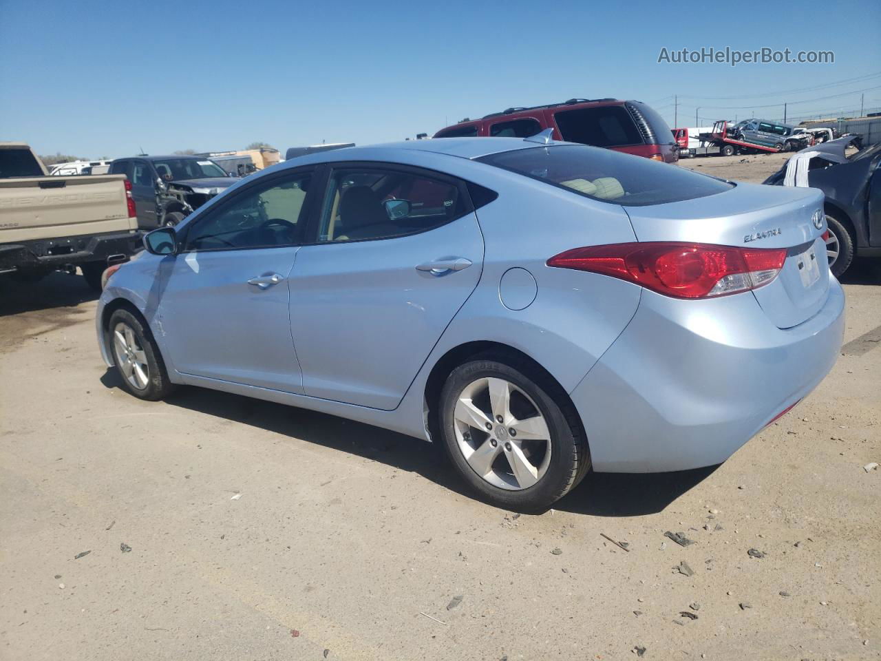 2012 Hyundai Elantra Gls Blue vin: KMHDH4AE4CU291445