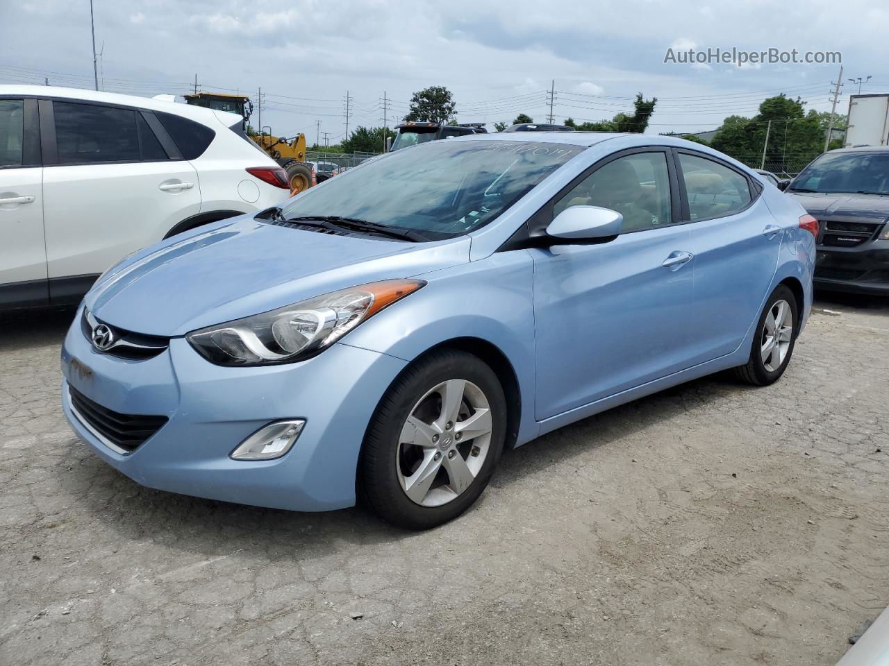 2012 Hyundai Elantra Gls Blue vin: KMHDH4AE4CU314710