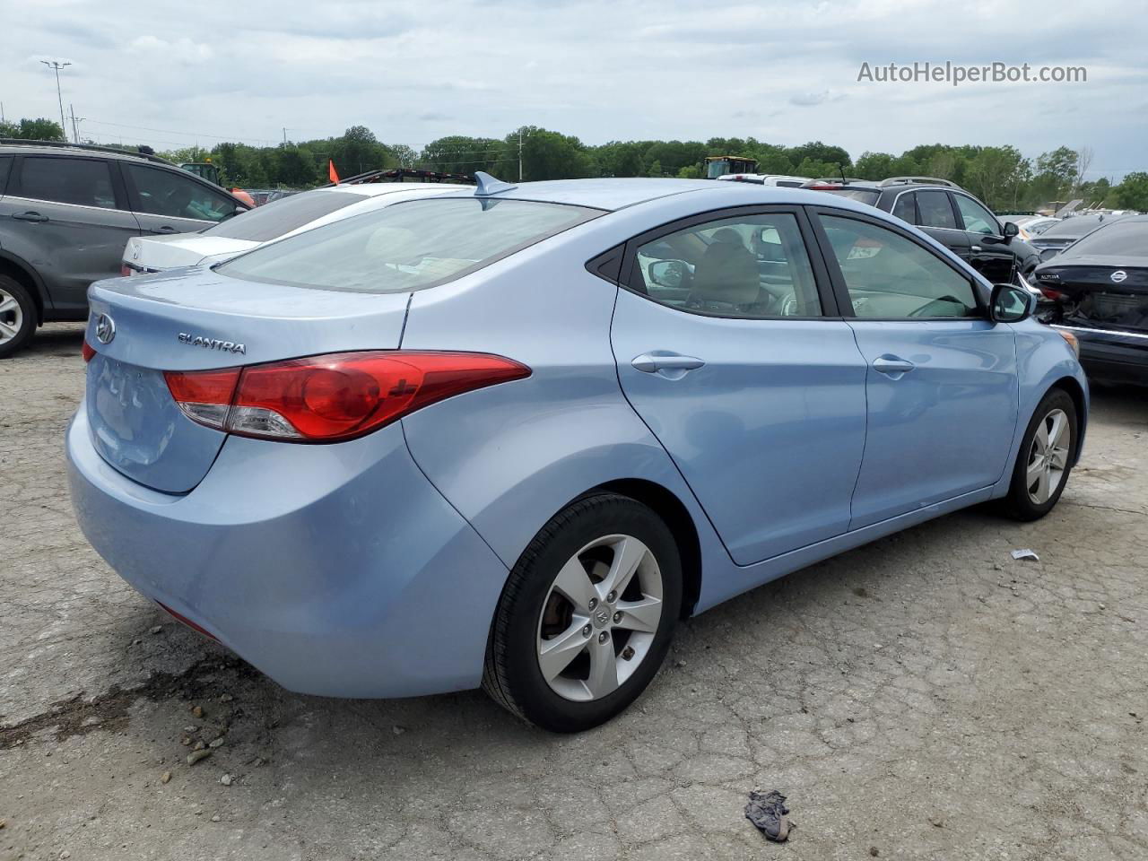 2012 Hyundai Elantra Gls Blue vin: KMHDH4AE4CU314710