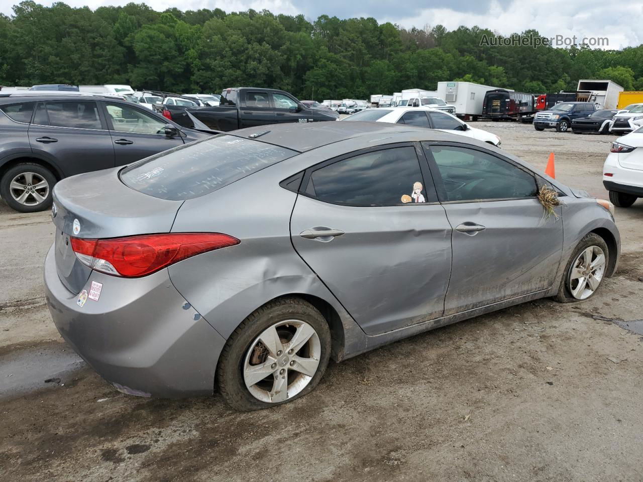 2012 Hyundai Elantra Gls Silver vin: KMHDH4AE4CU354771