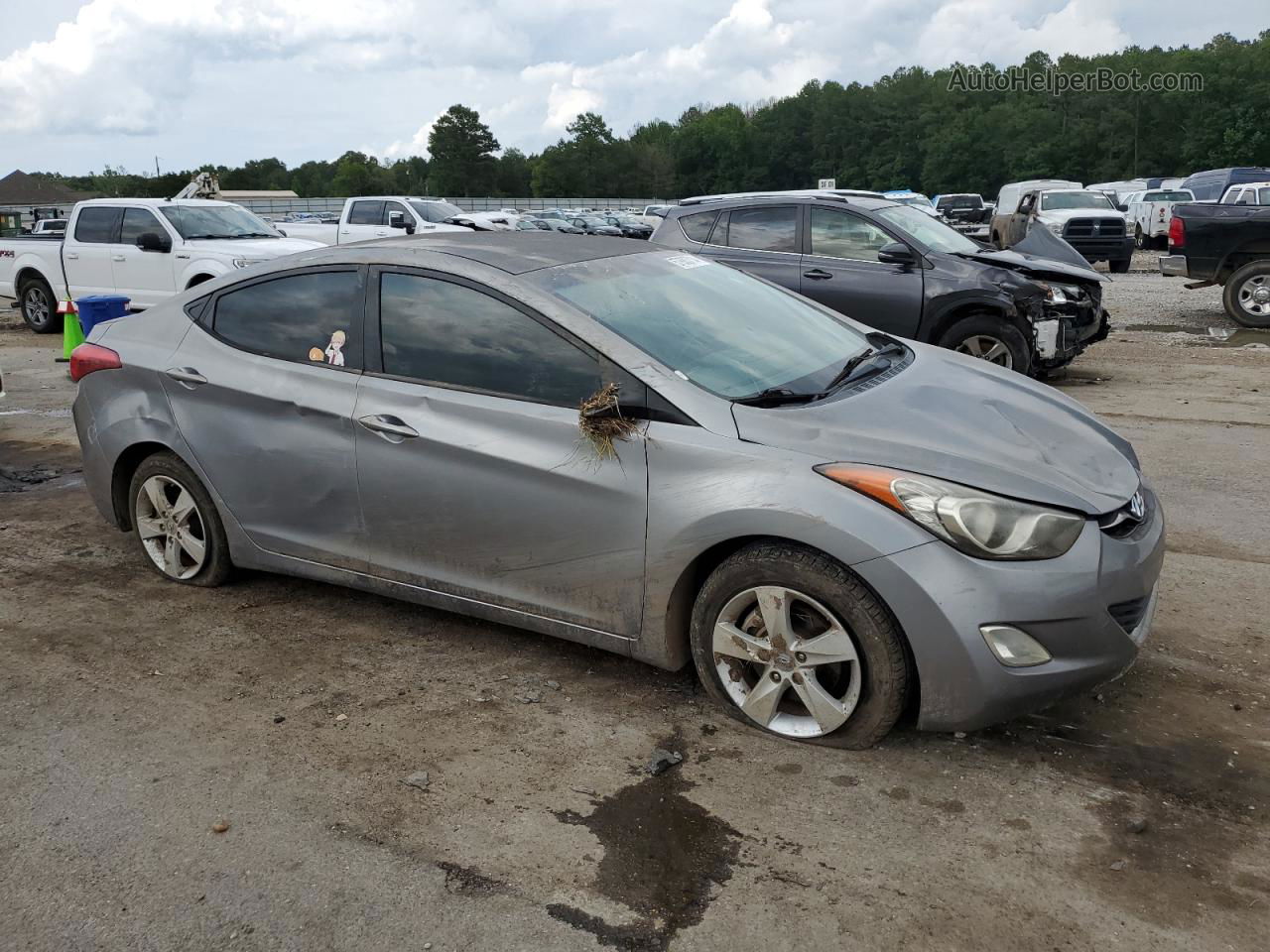 2012 Hyundai Elantra Gls Серебряный vin: KMHDH4AE4CU354771