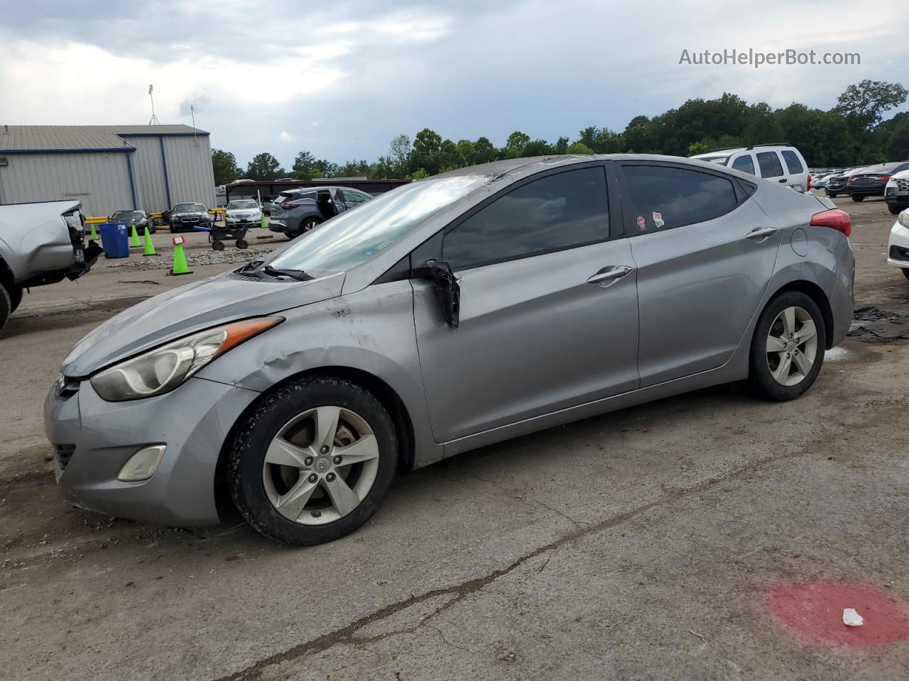 2012 Hyundai Elantra Gls Silver vin: KMHDH4AE4CU354771