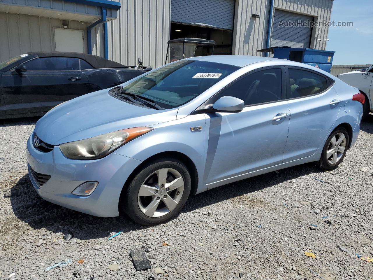 2012 Hyundai Elantra Gls Blue vin: KMHDH4AE4CU443868