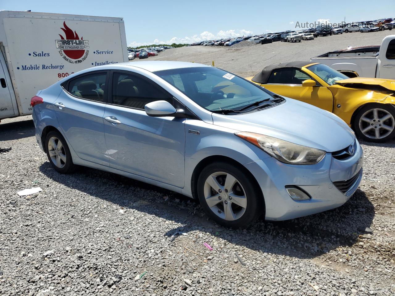 2012 Hyundai Elantra Gls Blue vin: KMHDH4AE4CU443868