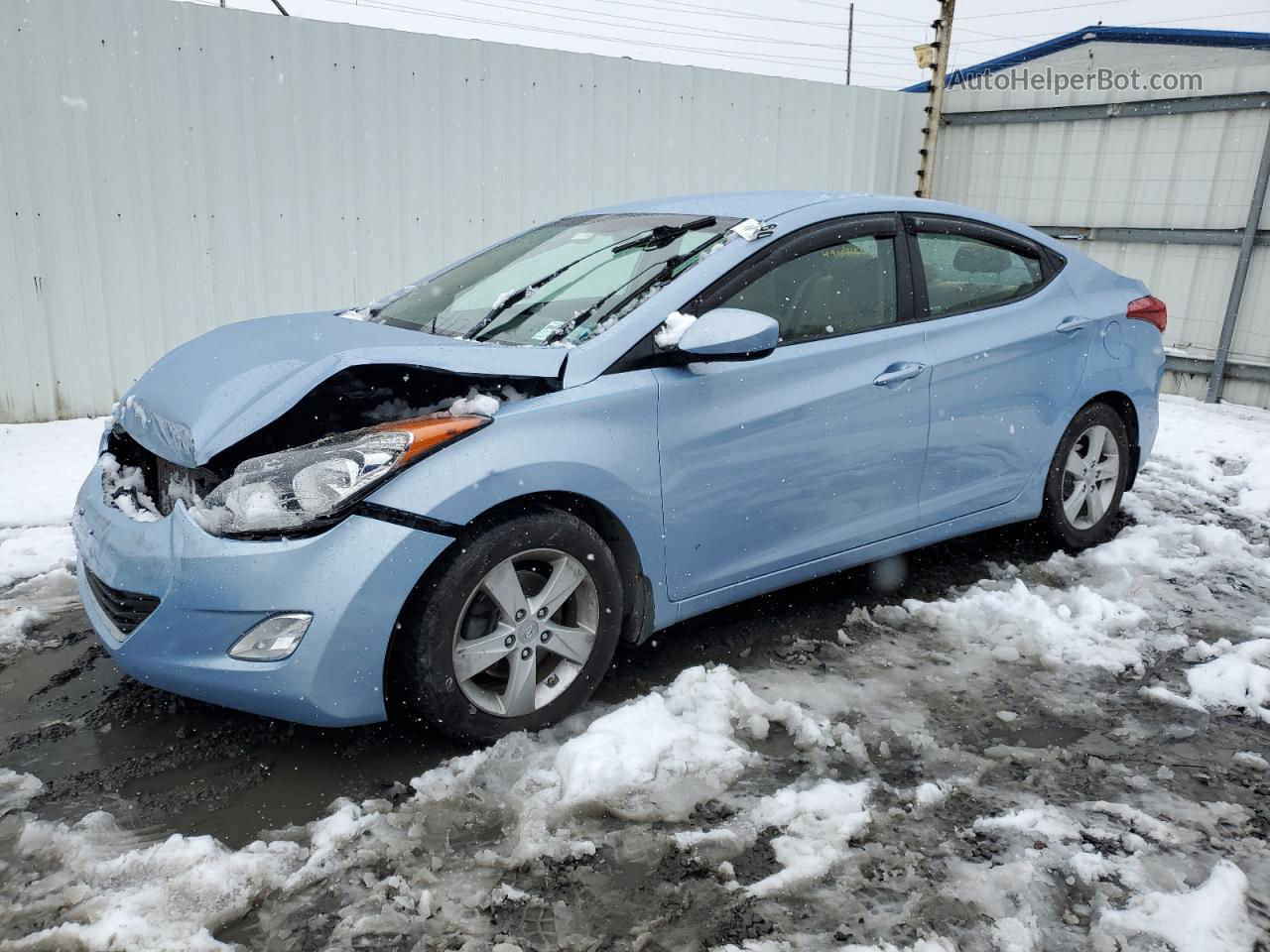 2013 Hyundai Elantra Gls Blue vin: KMHDH4AE4DU498046