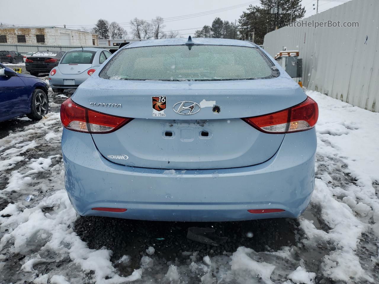 2013 Hyundai Elantra Gls Blue vin: KMHDH4AE4DU498046