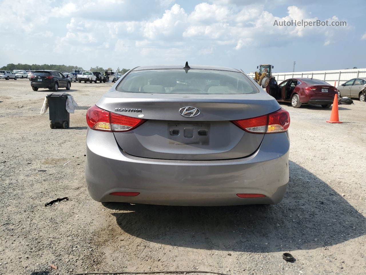 2013 Hyundai Elantra Gls Gray vin: KMHDH4AE4DU581900