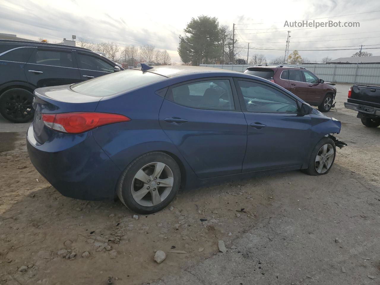 2013 Hyundai Elantra Gls Blue vin: KMHDH4AE4DU628021