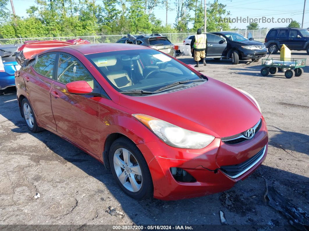 2013 Hyundai Elantra Gls Red vin: KMHDH4AE4DU633154