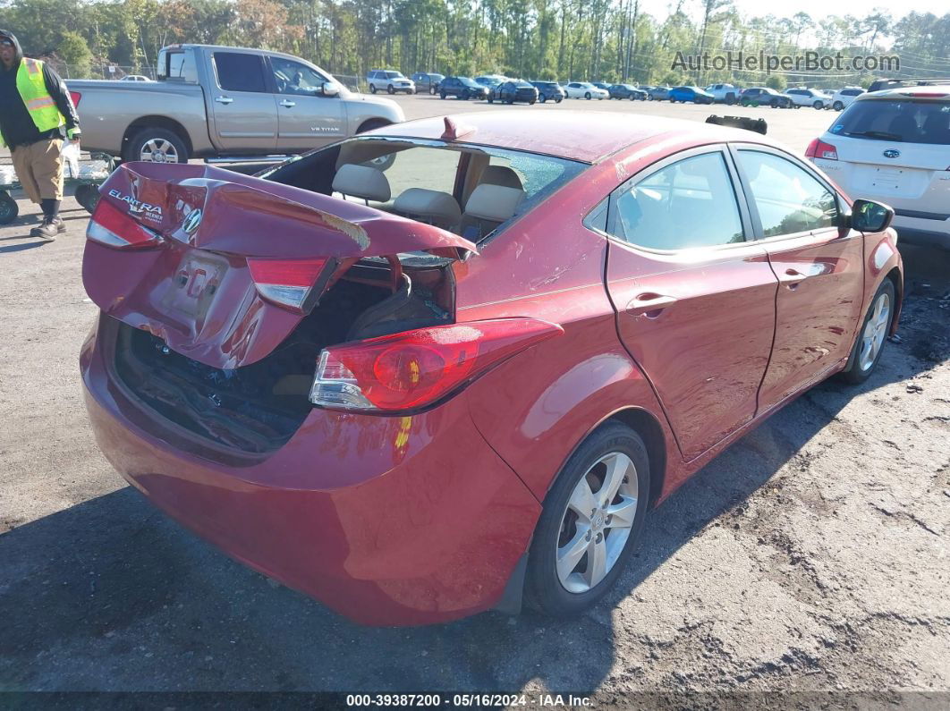 2013 Hyundai Elantra Gls Red vin: KMHDH4AE4DU633154