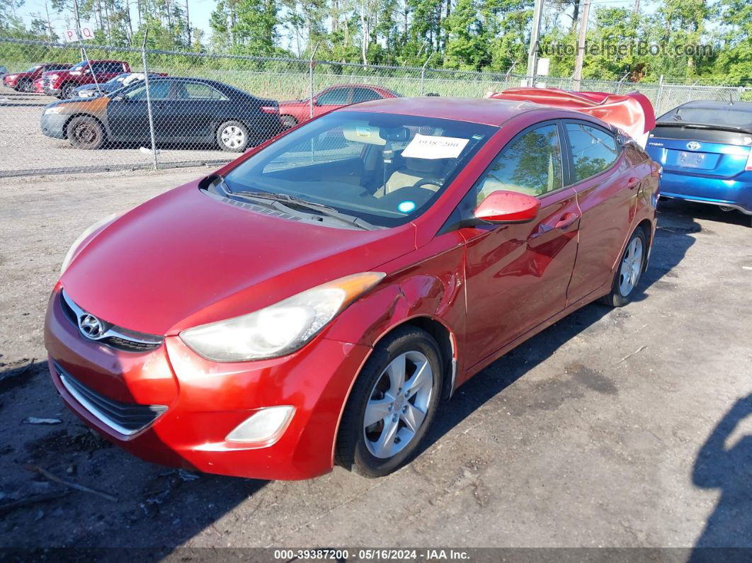 2013 Hyundai Elantra Gls Red vin: KMHDH4AE4DU633154