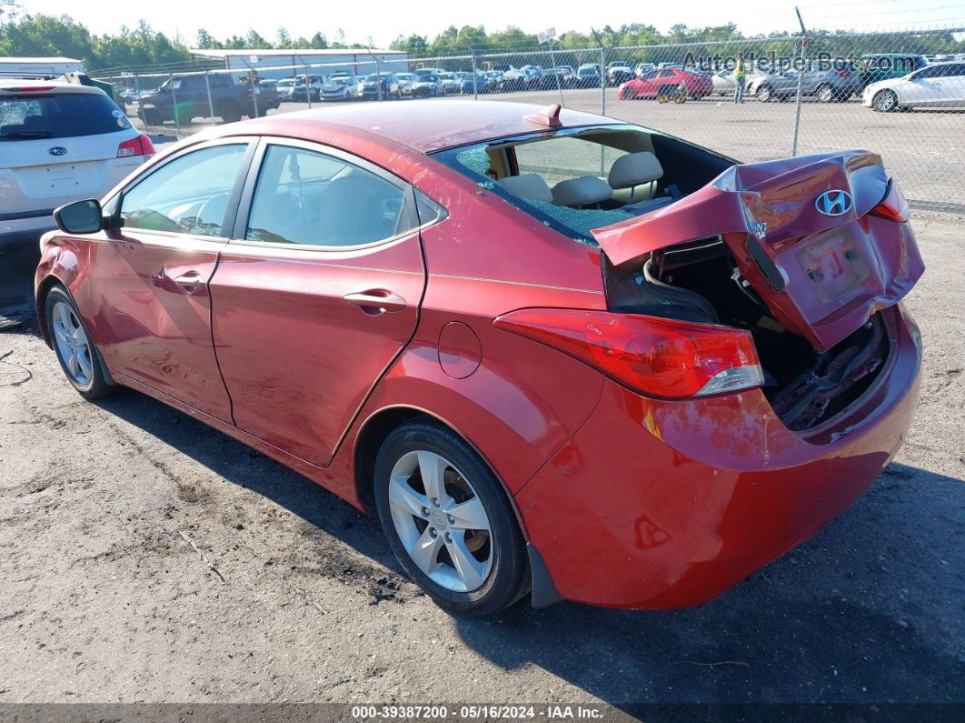 2013 Hyundai Elantra Gls Red vin: KMHDH4AE4DU633154