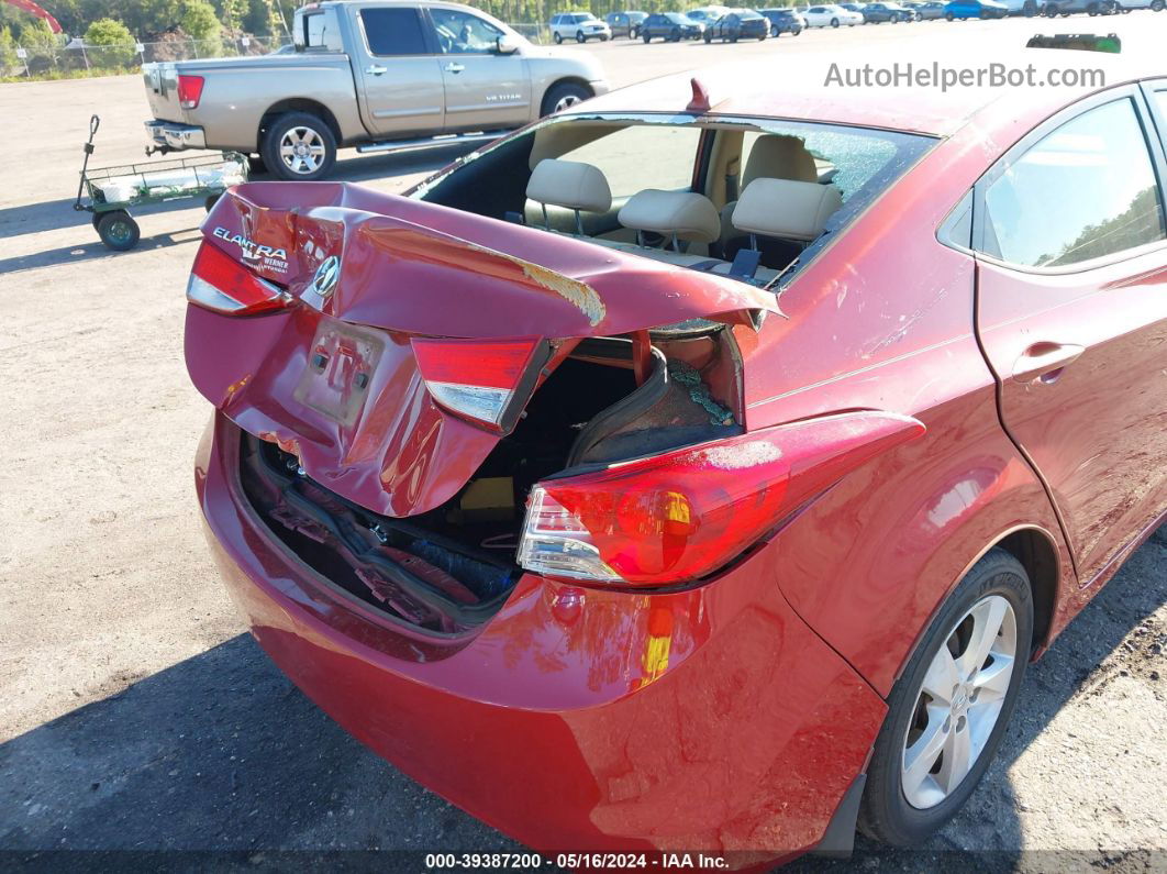 2013 Hyundai Elantra Gls Red vin: KMHDH4AE4DU633154