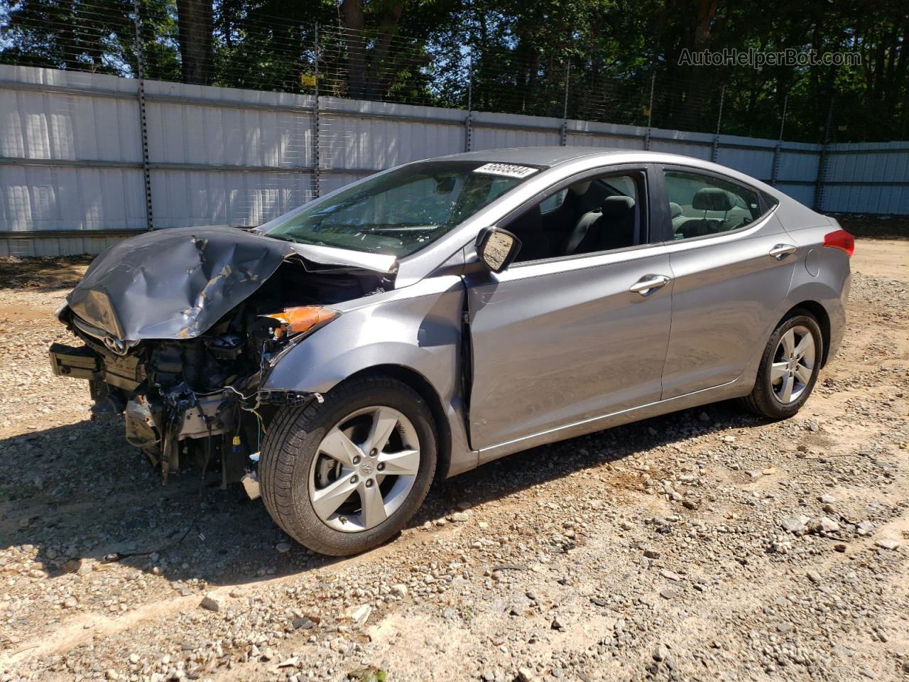 2013 Hyundai Elantra Gls Silver vin: KMHDH4AE4DU749437