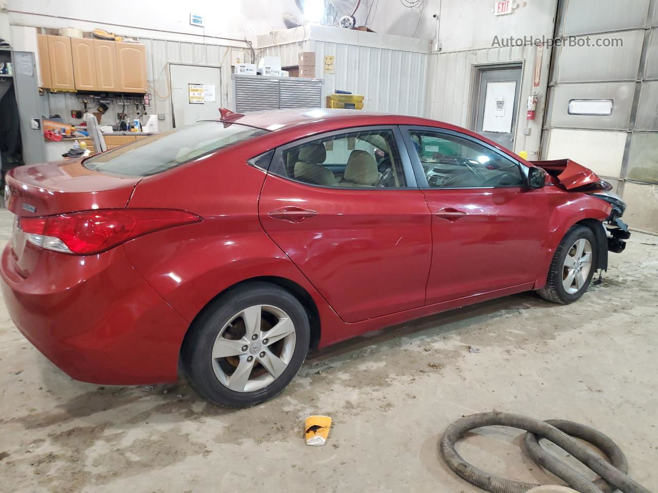 2013 Hyundai Elantra Gls Red vin: KMHDH4AE4DU777206