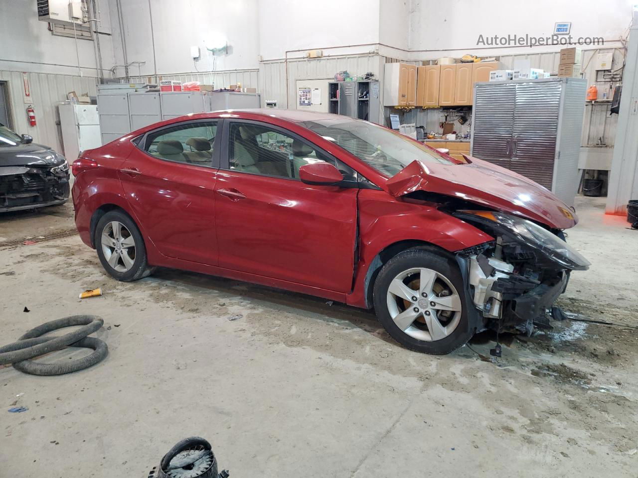 2013 Hyundai Elantra Gls Red vin: KMHDH4AE4DU777206