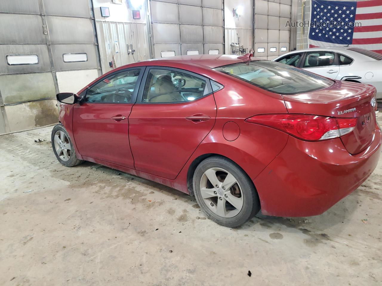 2013 Hyundai Elantra Gls Red vin: KMHDH4AE4DU777206