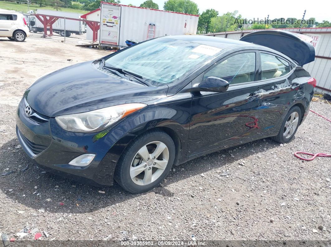 2013 Hyundai Elantra Gls Black vin: KMHDH4AE4DU851921