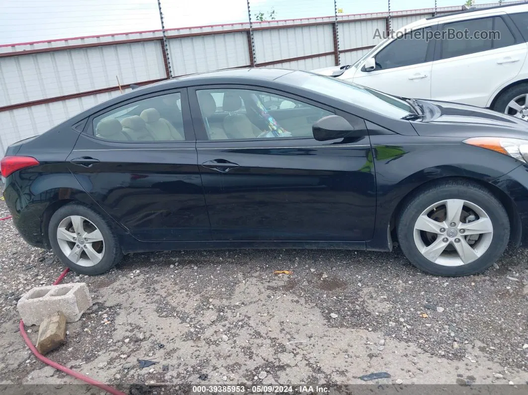 2013 Hyundai Elantra Gls Black vin: KMHDH4AE4DU851921