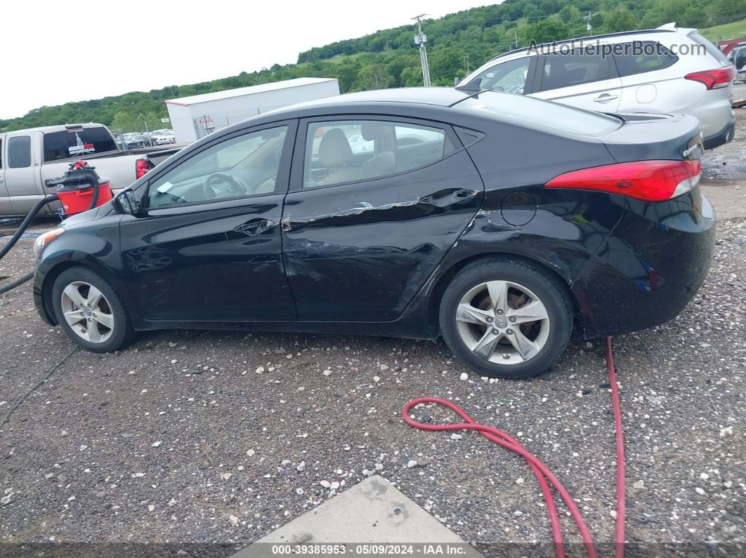 2013 Hyundai Elantra Gls Black vin: KMHDH4AE4DU851921