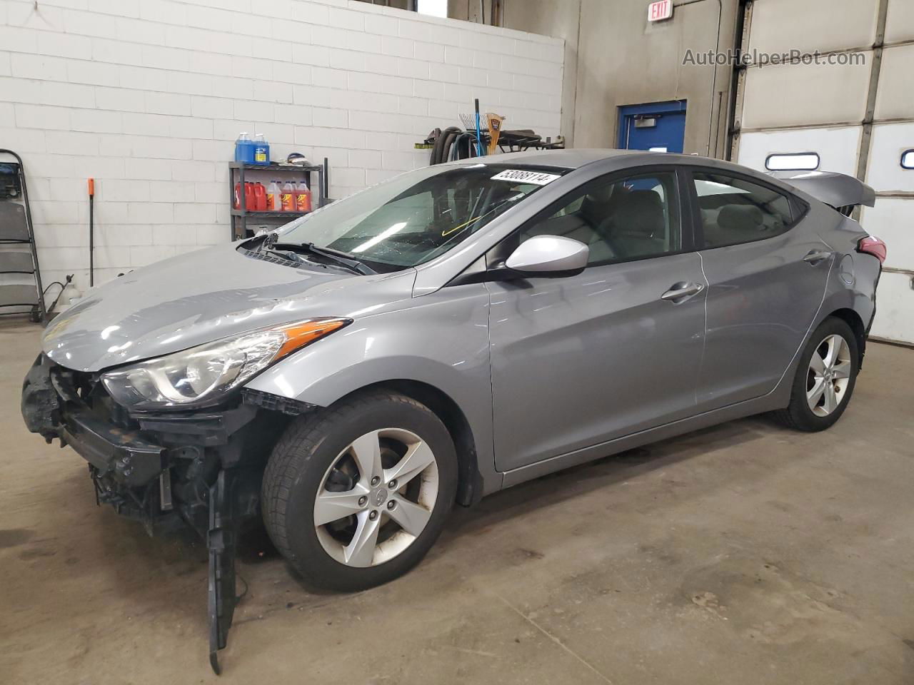 2013 Hyundai Elantra Gls Gray vin: KMHDH4AE4DU988096