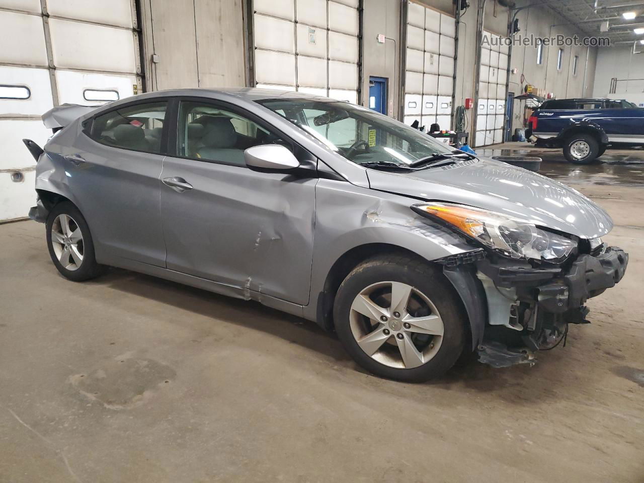 2013 Hyundai Elantra Gls Gray vin: KMHDH4AE4DU988096