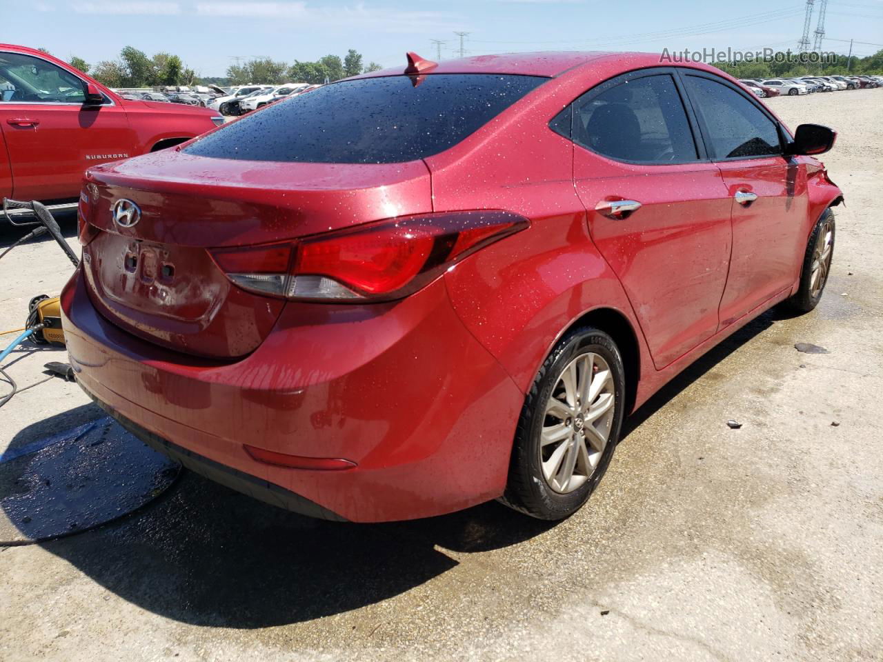 2014 Hyundai Elantra Se Red vin: KMHDH4AE4EU030125