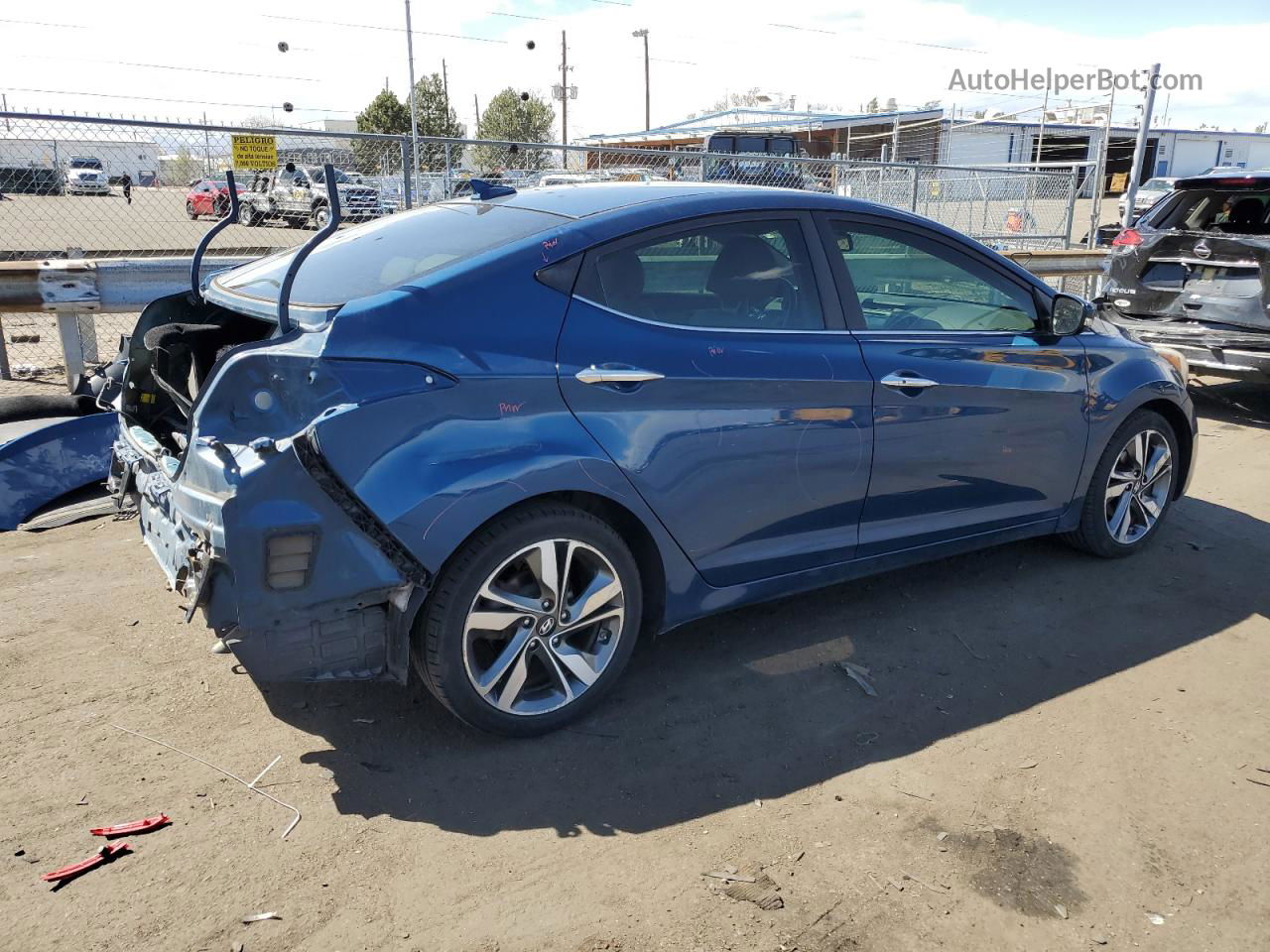 2014 Hyundai Elantra Se Blue vin: KMHDH4AE4EU035602