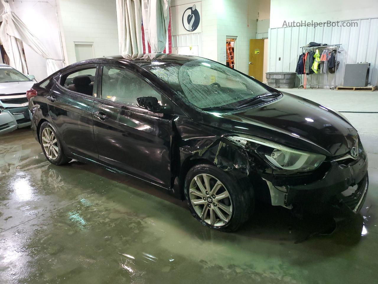 2014 Hyundai Elantra Se Black vin: KMHDH4AE4EU066543