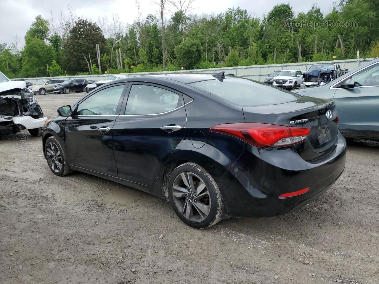 2014 Hyundai Elantra Se Black vin: KMHDH4AE4EU113327