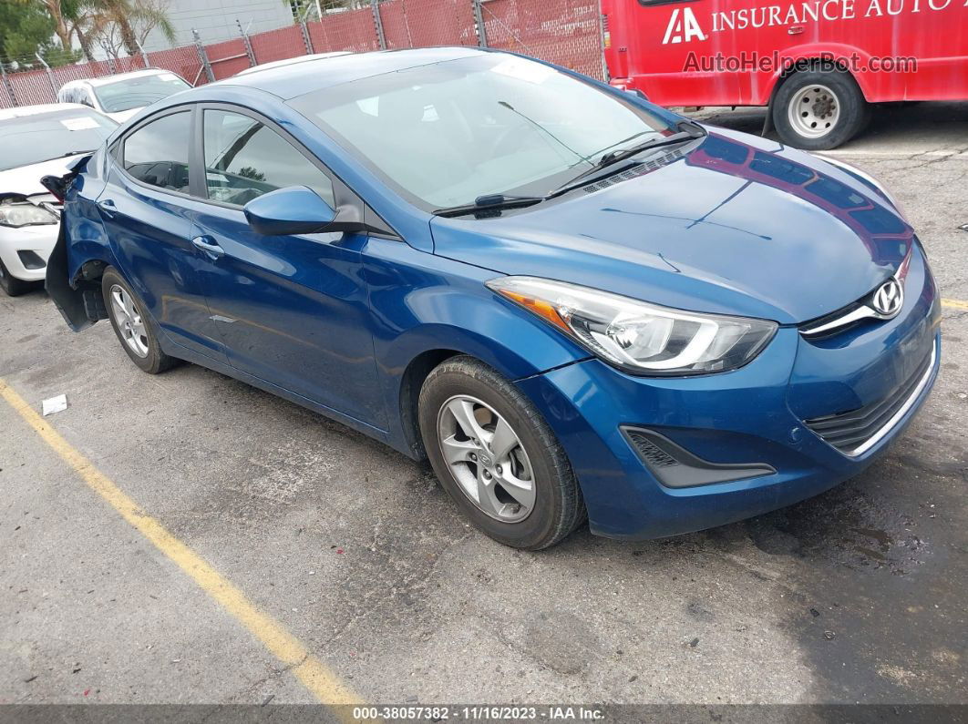 2014 Hyundai Elantra Se (ulsan Plant) Blue vin: KMHDH4AE4EU120407