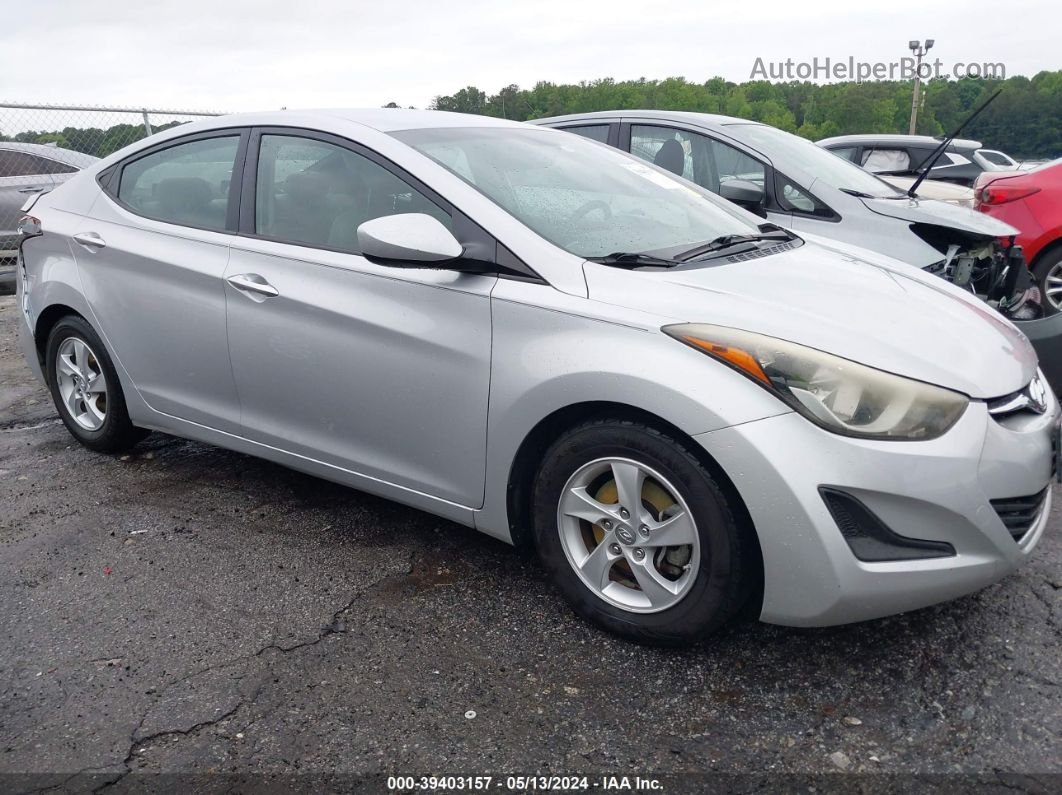 2014 Hyundai Elantra Se Silver vin: KMHDH4AE4EU142407