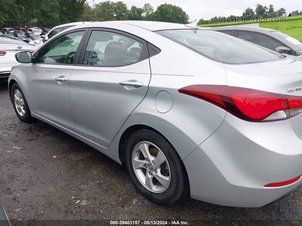 2014 Hyundai Elantra Se Silver vin: KMHDH4AE4EU142407