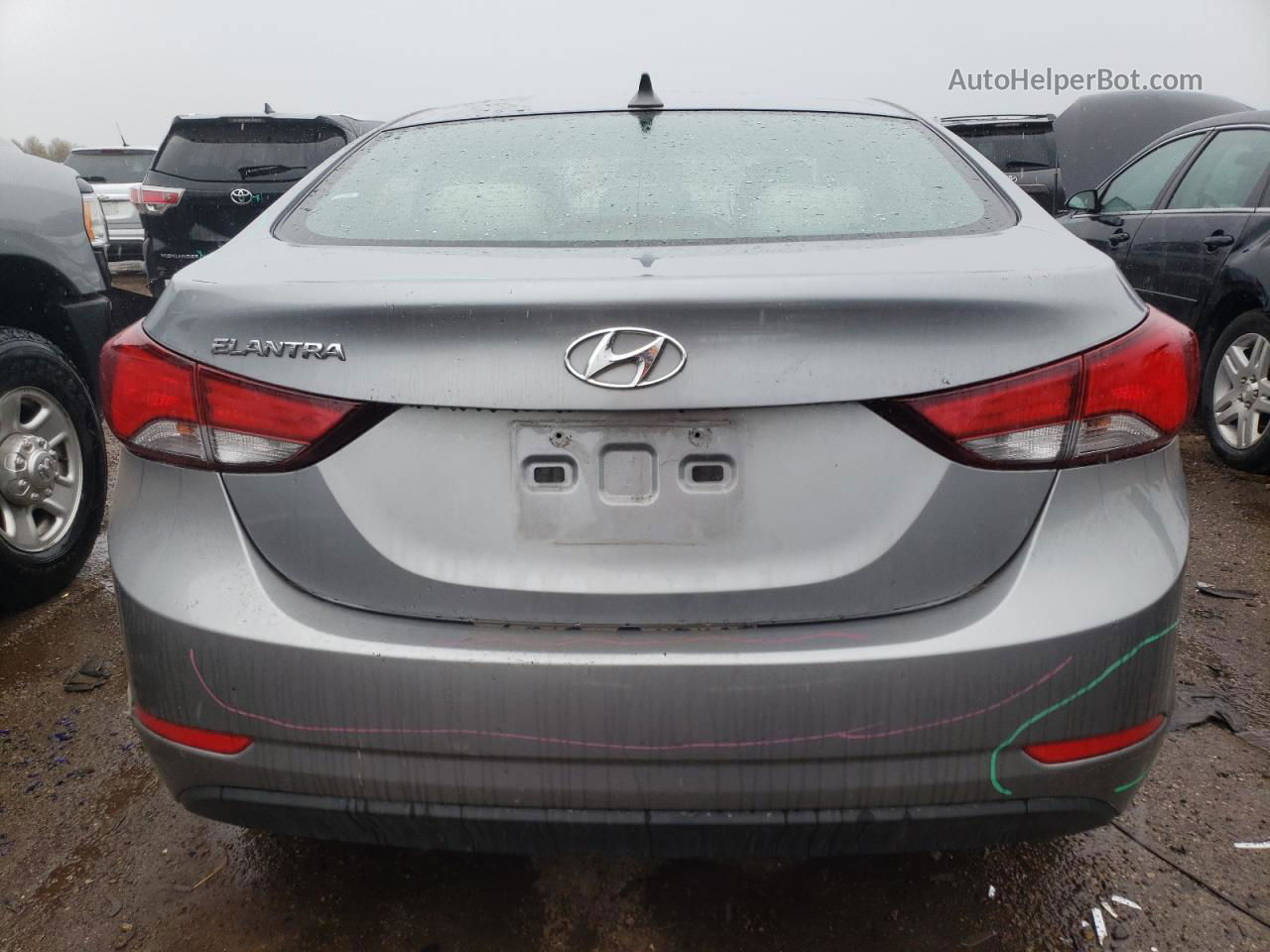 2014 Hyundai Elantra Se Silver vin: KMHDH4AE4EU144352