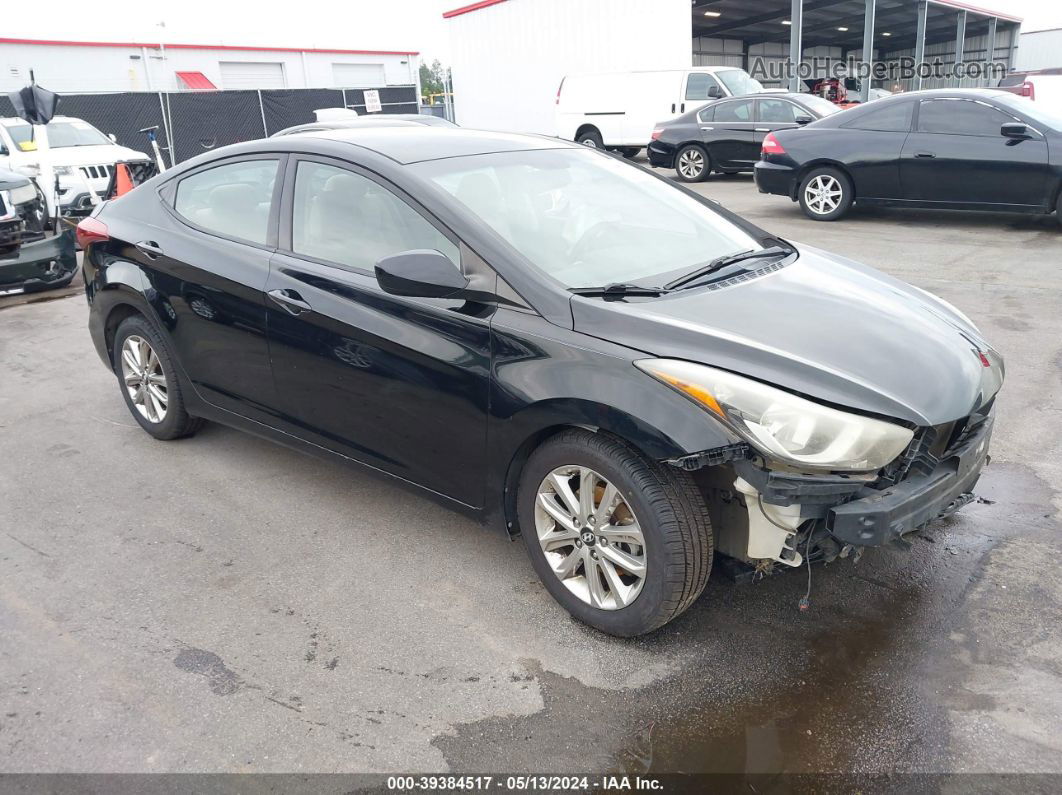 2014 Hyundai Elantra Se Black vin: KMHDH4AE4EU147994