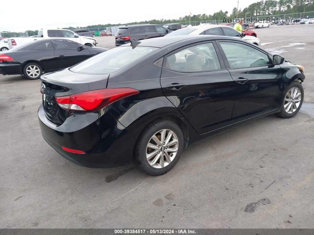 2014 Hyundai Elantra Se Black vin: KMHDH4AE4EU147994