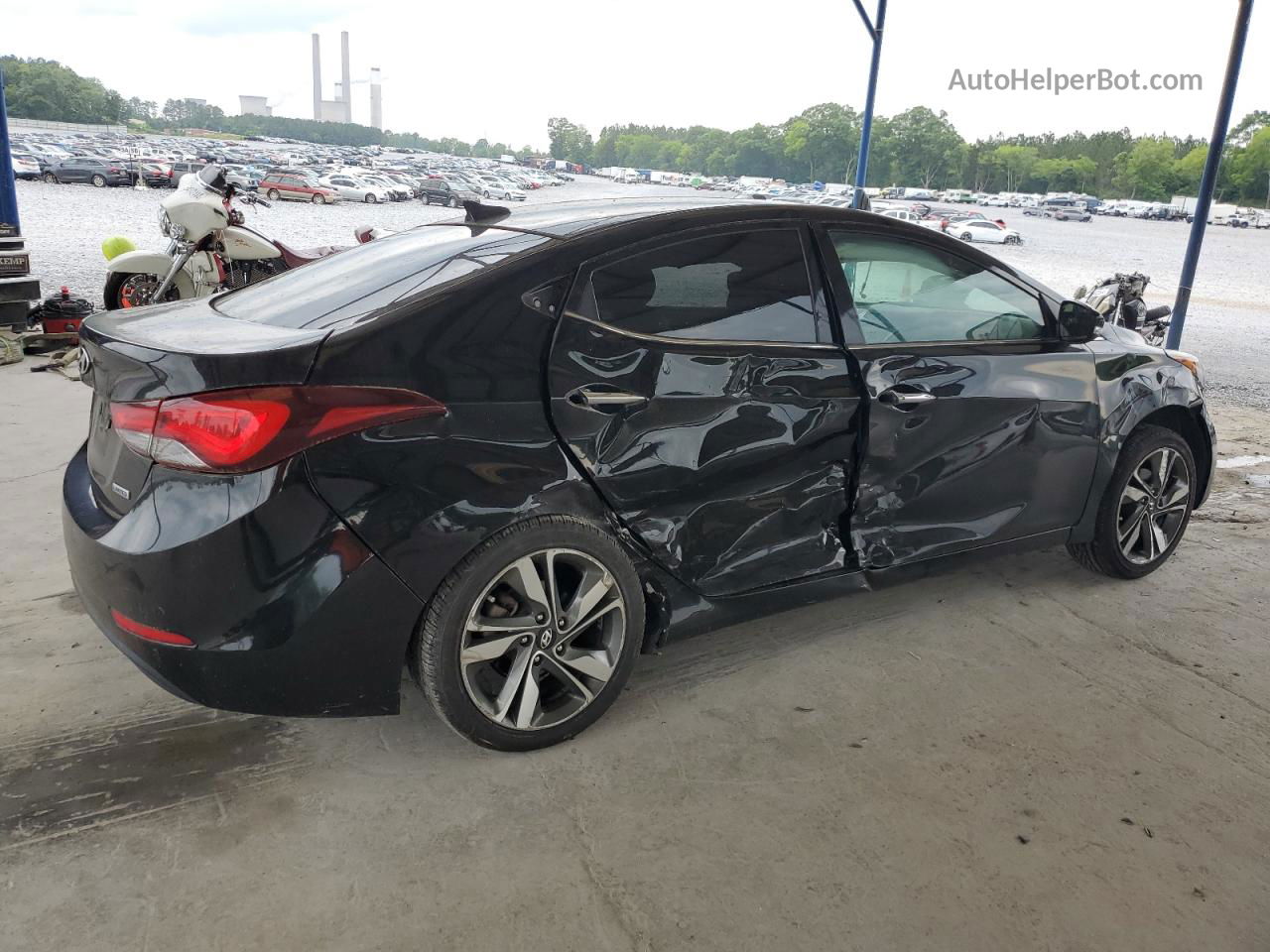 2014 Hyundai Elantra Se Черный vin: KMHDH4AE4EU170532