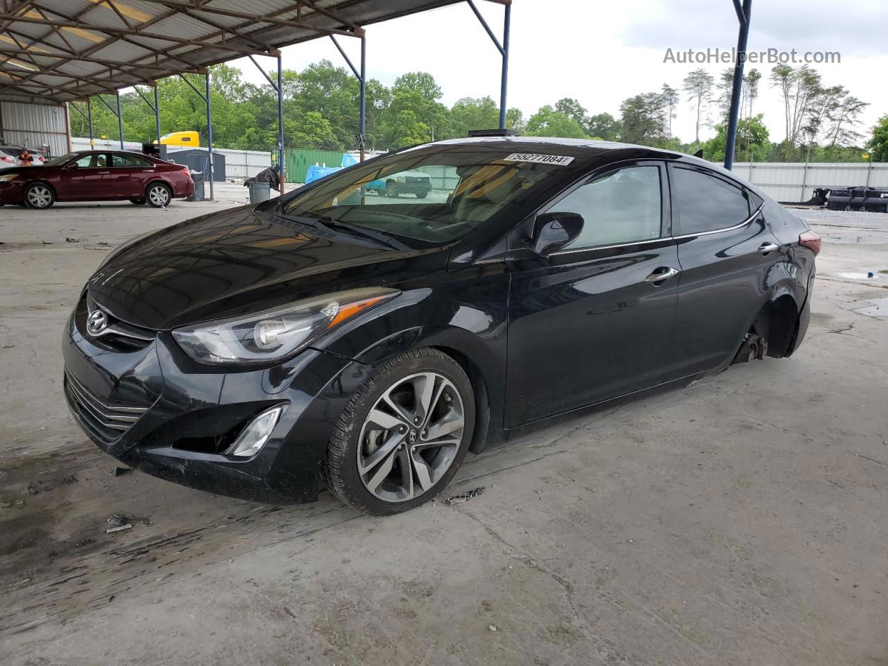 2014 Hyundai Elantra Se Черный vin: KMHDH4AE4EU170532