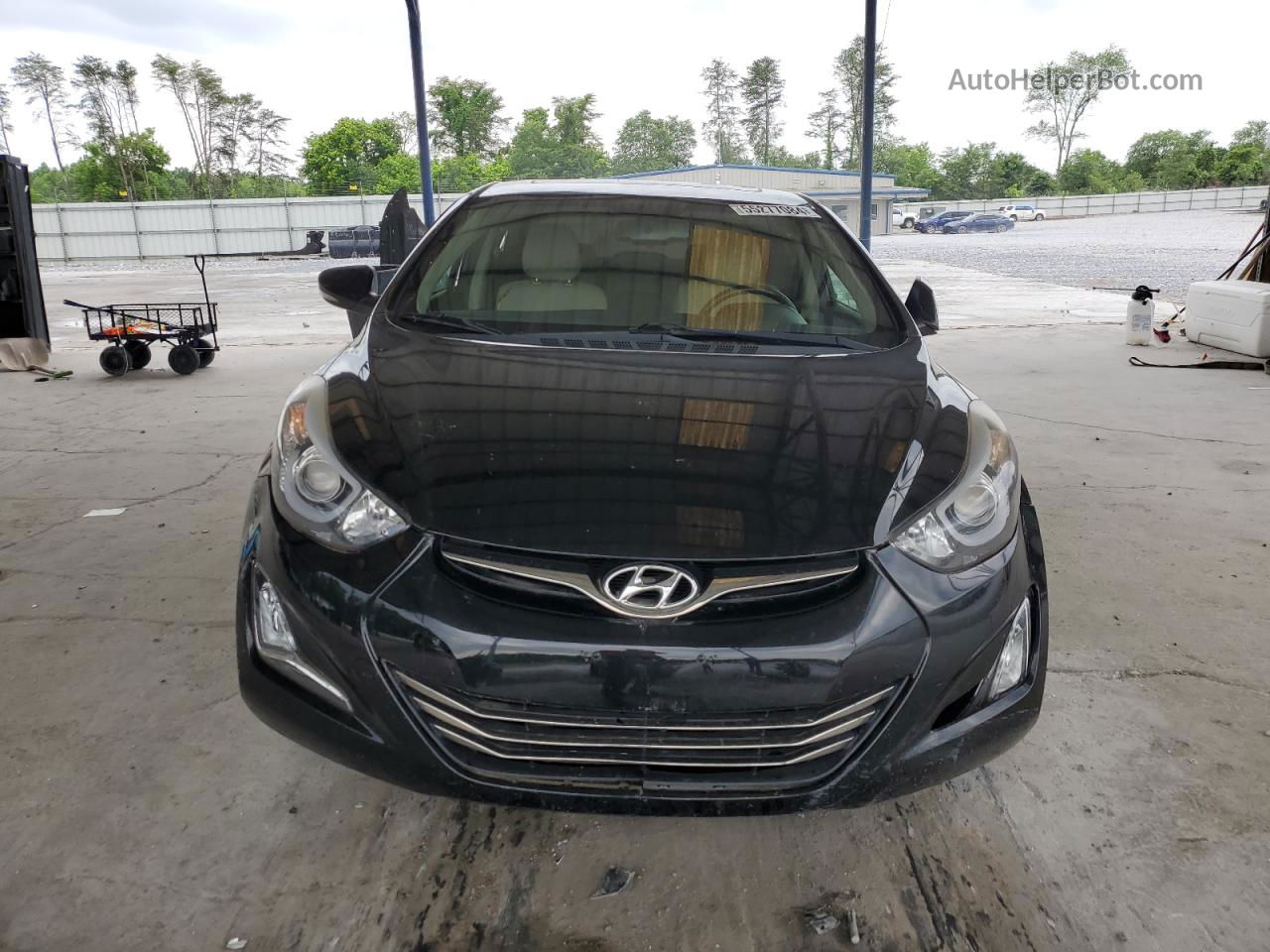 2014 Hyundai Elantra Se Черный vin: KMHDH4AE4EU170532