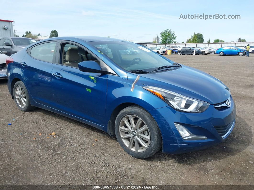 2014 Hyundai Elantra Se Blue vin: KMHDH4AE4EU180591