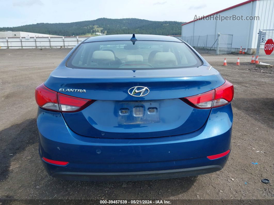 2014 Hyundai Elantra Se Blue vin: KMHDH4AE4EU180591