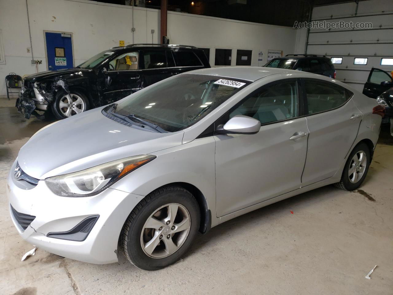 2014 Hyundai Elantra Se Silver vin: KMHDH4AE4EU189050