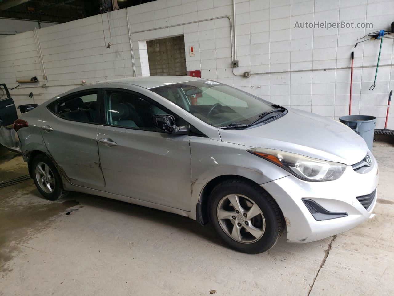 2014 Hyundai Elantra Se Silver vin: KMHDH4AE4EU189050