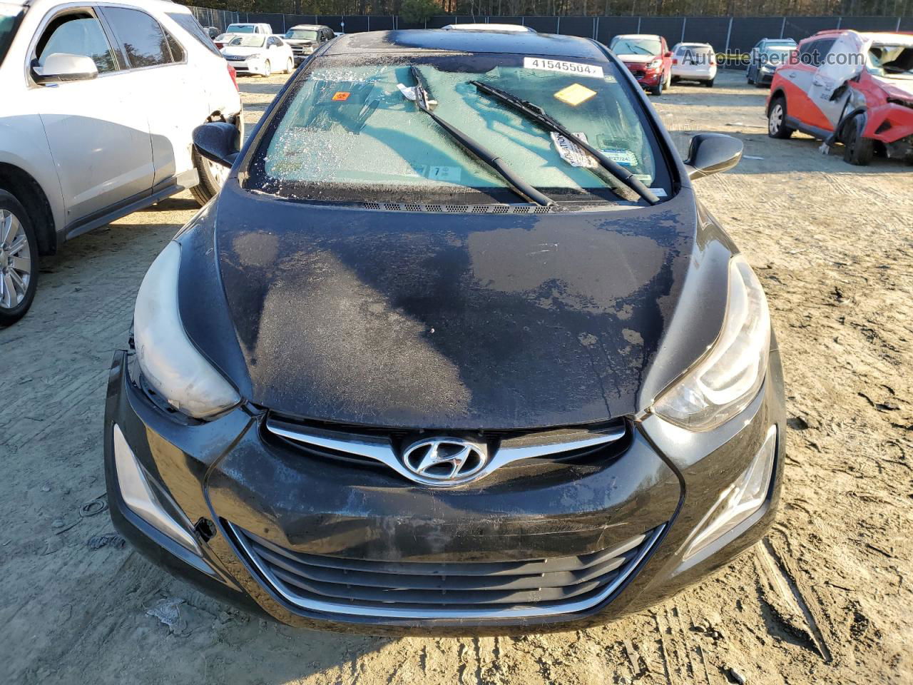 2014 Hyundai Elantra Se Черный vin: KMHDH4AE4EU203660