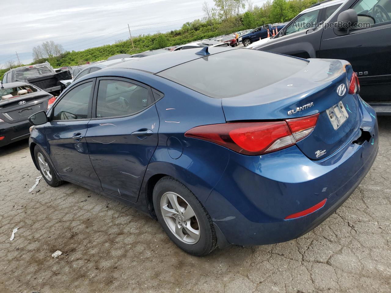 2014 Hyundai Elantra Se Blue vin: KMHDH4AE4EU212956