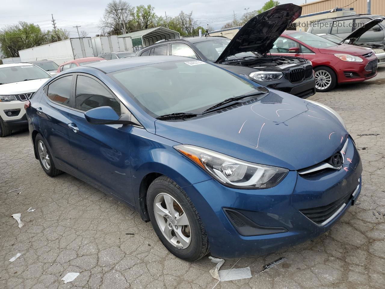 2014 Hyundai Elantra Se Синий vin: KMHDH4AE4EU212956