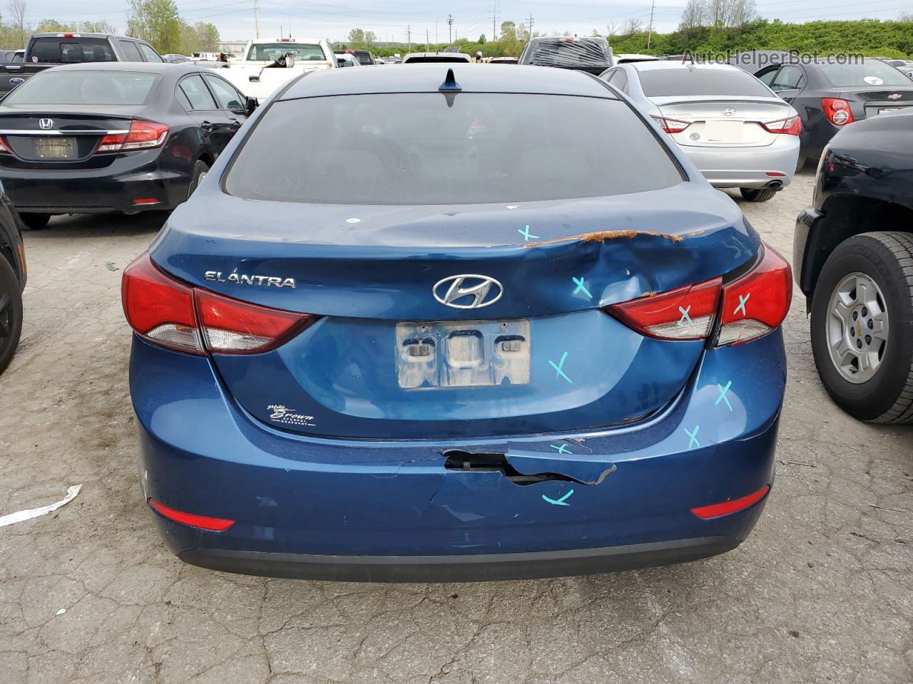 2014 Hyundai Elantra Se Blue vin: KMHDH4AE4EU212956