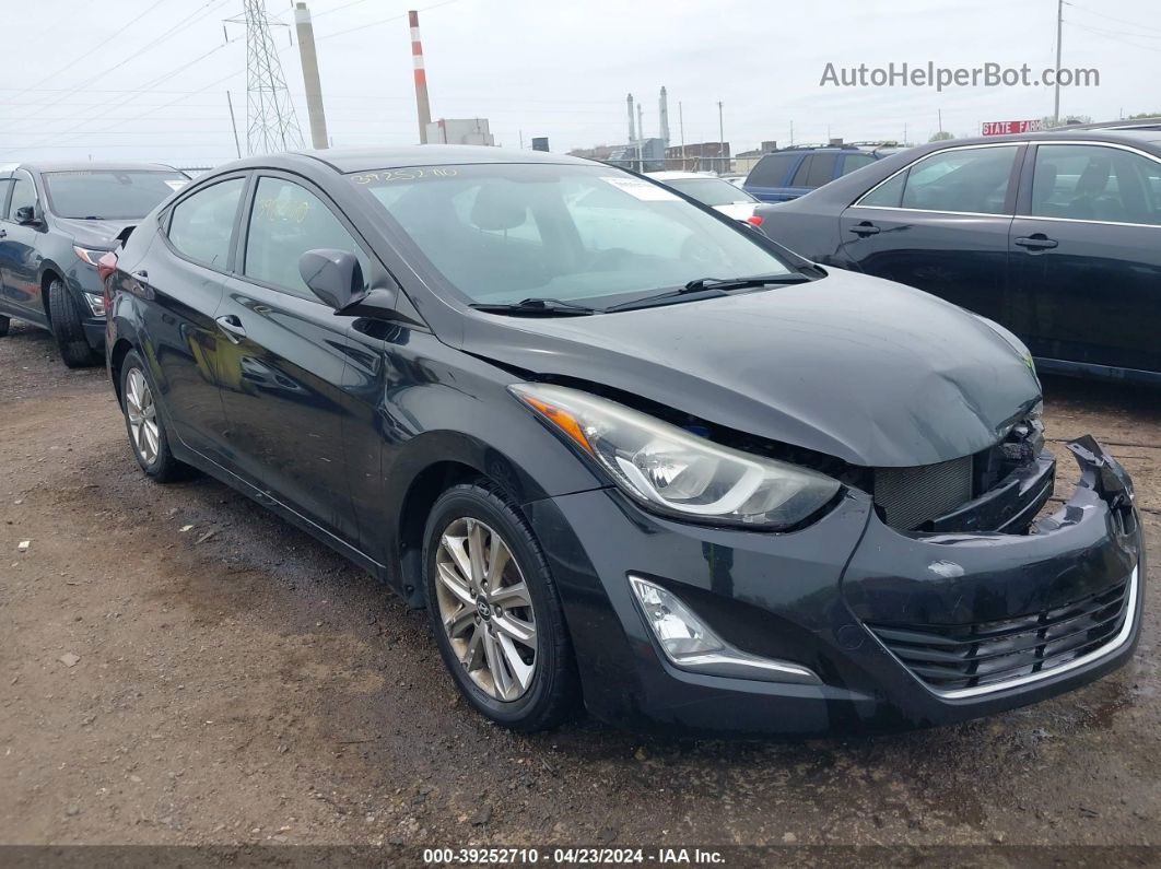 2015 Hyundai Elantra Se Black vin: KMHDH4AE4FU361109