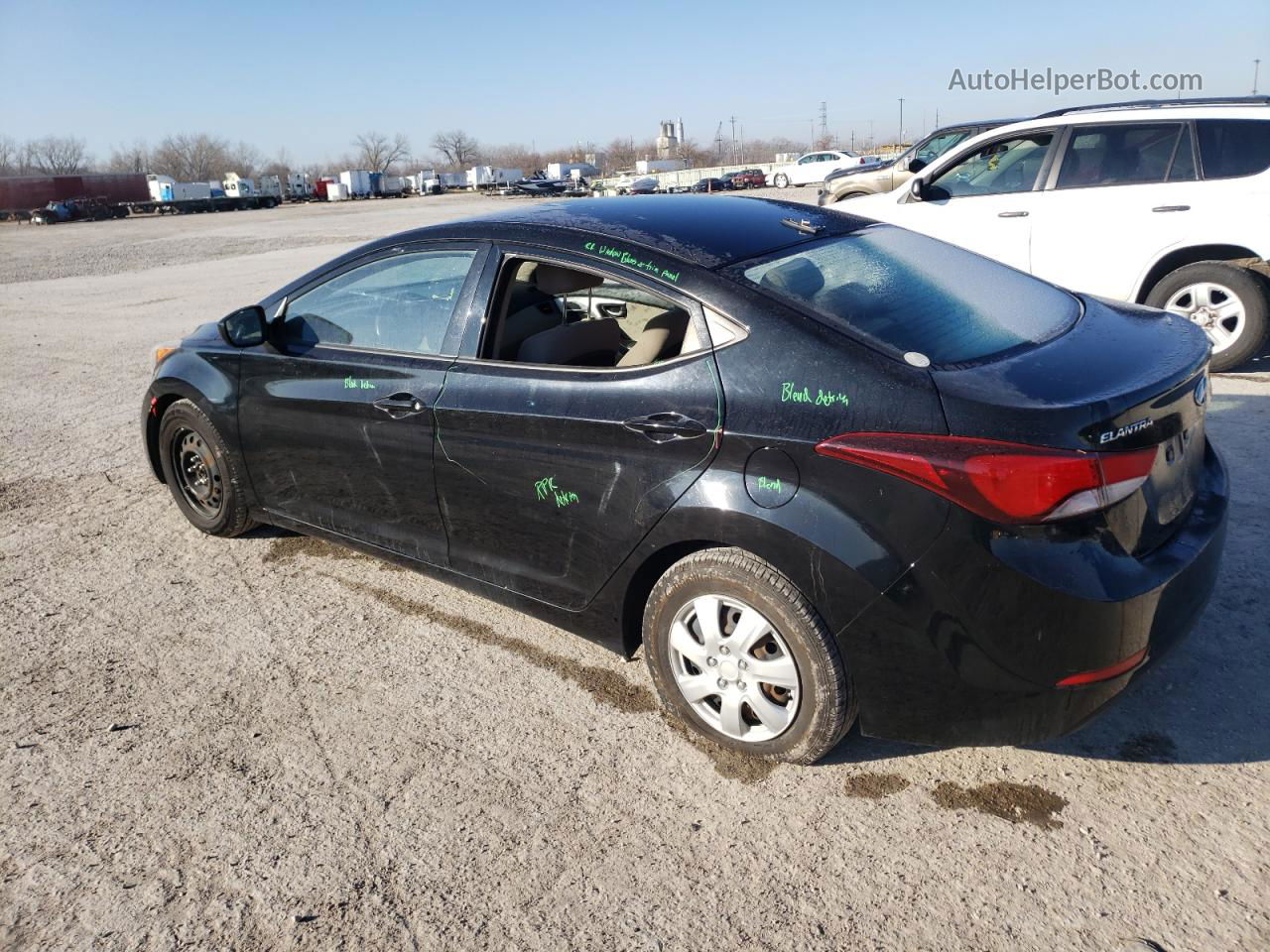 2016 Hyundai Elantra Se Черный vin: KMHDH4AE4GU516999